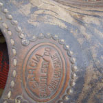 worn saddle leather detail